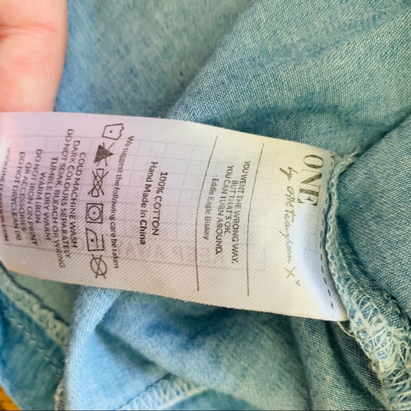 ONE X TEASPOON Denim Romper Short Tall Small - Picture 8 of 8